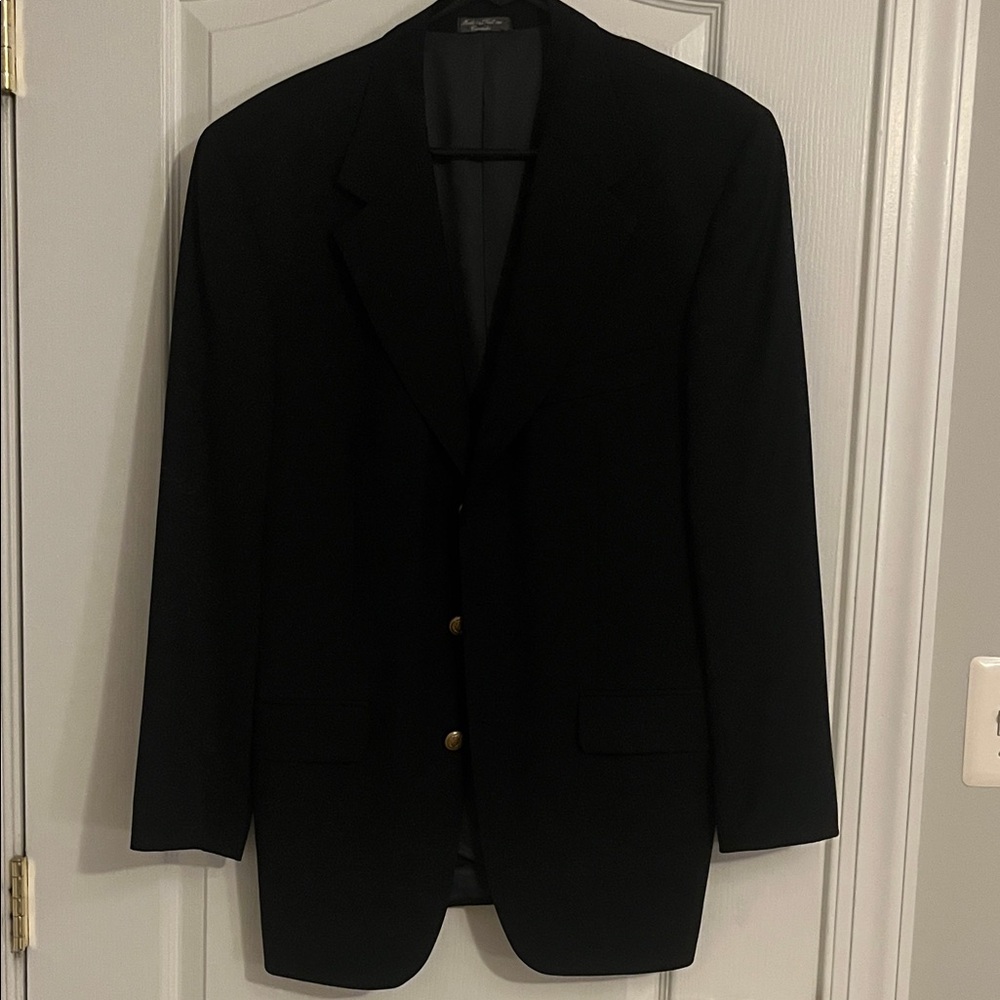 Classic Navy  Men's Blazer with Gold Accents Arnold Brandt for Nordstrom